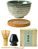 Premium Japanese Ceremonial Matcha Green Tea Chawan Bowl Full Kit Matcha Whisk Set with Accessories and Tools Bamboo Chasen Matc