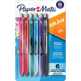 Paper Mate InkJoy Pens, Gel Pens, Medium Point (0.7 mm), Assorted, 6 Count