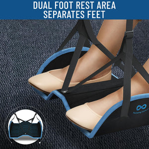 Everlasting Comfort Airplane Foot Hammock - Memory Foam Foot Rest for Plane Travel - Portable Airplane Foot Rest for Air Travel,