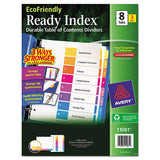 Avery 11081 Ready Index Customizable Table of Contents, Asst Dividers, 8Tab, Ltr, 3 Sets