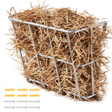 VEVOR Livestock Feeder, 18.5 Gallons Large Capacity, Heavy-Duty Steel Goat Hay Rack, 24.4 Long Wall Mounted Horse Hay Holder, Mu