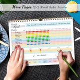 gisgfim Habit Tracker Calendar Motivational Habit Tracking Journal Inspirational Goal Planner with Spiral Binding Beautiful Week
