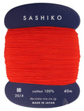 Sashiko Thread Thinner Weight 40m Col. 213 -Red- Japanese Embroidery & Quilting by Yokota