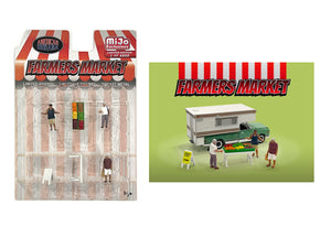 American Diorama Farmer'S Market 1:64 Metal Figures Set Ad-76501Mj