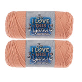 Hobby Lobby I Love This Yarn - 4 Medium 100% Acrylic Yarn for Crocheting & Knitting Blankets, Hats & Accessories, Set of 2, 76 C