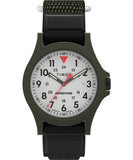 Timex Mens Expedition Acadia 40mm Watch - Black Fastwrap Cream Dial Green Case