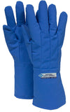 National Safety Apparel G99Crberxlma Nylon Taslan And Ptfe Mid-Arm Standard Water Resistant Safety Glove Cryogenic 14 - 15 Length X-Large Blue -Like New