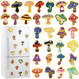 Xuhal 30 Pcs Mushroom Diamond Painting Mushroom Diamond Art Kits for Adults Cute Plant Refrigerator Sticker 5D Rhinestone Fridge