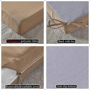 18 x 18 Inch Outdoor Chair Cushions for Patio Furniture, UV Resistant Non Slip Waterproof Replacement Patio Seat Cushion with Ti