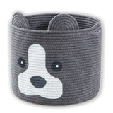 Baby Gift Baskets with Handle, Dog Toy Hamper, Cotton Rope Dog Toy Storage Baskets for Pet, Animal Basket for Kids, Dog Gifts fo