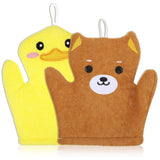 2 Pcs Loofah, Bath Sponge, Bath Sponge, Soft Bath Scrub Glove for Gentle, Animal Design Gloves, CleansingBody Scrubber Sponge