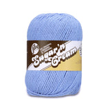 Lily Sugar N Cream Super Size Solid Yarn, 4oz, Gauge 4 Medium, 100% Cotton Blue Machine Wash & Dry