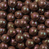 BERMRO 16mm Acrylic Bead 100pcs AB Coffee Color Focal Bead Chunk Bubblegum Beads for DIY Crafting Necklace Bracelet Jewelry Maki