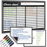 Magnetic Whiteboard Reward chore chart Dry Erase Refrigerator Responsibility Incentive chart wBonus grocery List and Notepad