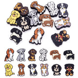 Boutigem 12Pcs Cute Dog Silicone Beads for Beadable Pens, Puppy Dog Silicone Focal Beads, Pet Animal Rubber Spacer Character Bea