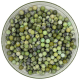 WHNKFB 8mm 50PCS Natural Green Opal Round Beads, Translucent Loose Gemstone Beads for Jewelry Making Craft - 4mm 6mm 8mm 10mm Op