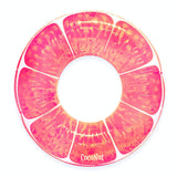 Coconut Float: Pink Grapefruit Glitter - 42 Pool Float Ring, Inflatable, Anti-Leak, Durable, Party Water Accessory