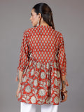 Libas Women'S Cotton Printed A-Line Kurti (29066R_Rust Rust L