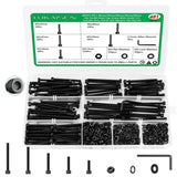 LuKaiSen 481PCS M3 Long Hex Socket Head Cap Screws and Nuts Assortment Kit, Grade 12.9 Alloy Steel Metric Bolts (M3 x 30/35/40/4