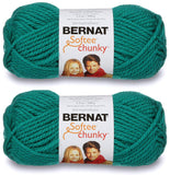 Bernat 2Pack Softee Chunky Yarn, Emerald, Single Ball