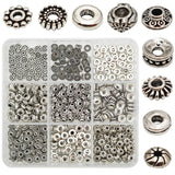 INSPIRELLE 450 Pieces Antique Silver Spacer Beads 6mm Metal Alloy Heishi Flat Rondelle Loose Beads for Bracelet Necklace Earring