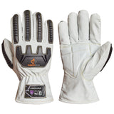 Superior Glove Goatskin Leather Work Gloves - Impact Resistant Vibration Dampening Cut Resistant Safety Work Gloves (Endura-378G