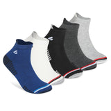 Sjeware Polyester 5 Pairs Men And Women Solid Ankle Length Socks (Pack Of 5) Multicolor
