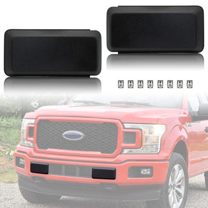 KEWISAUTO Front Bumper Guards Pads for Ford F-150, Black Bumper Inserts Cover Caps for Ford F150 2018 2019 2020 Accessories(2PCS