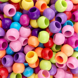 300 Glossy Multicolor Acrylic Large Beads 12mm with 5.7mm Big Hole