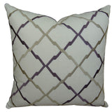 Plutus Brands Plutus Lyford Handmade Throw Pillow, 20 X 20, White/Purple/Taupe