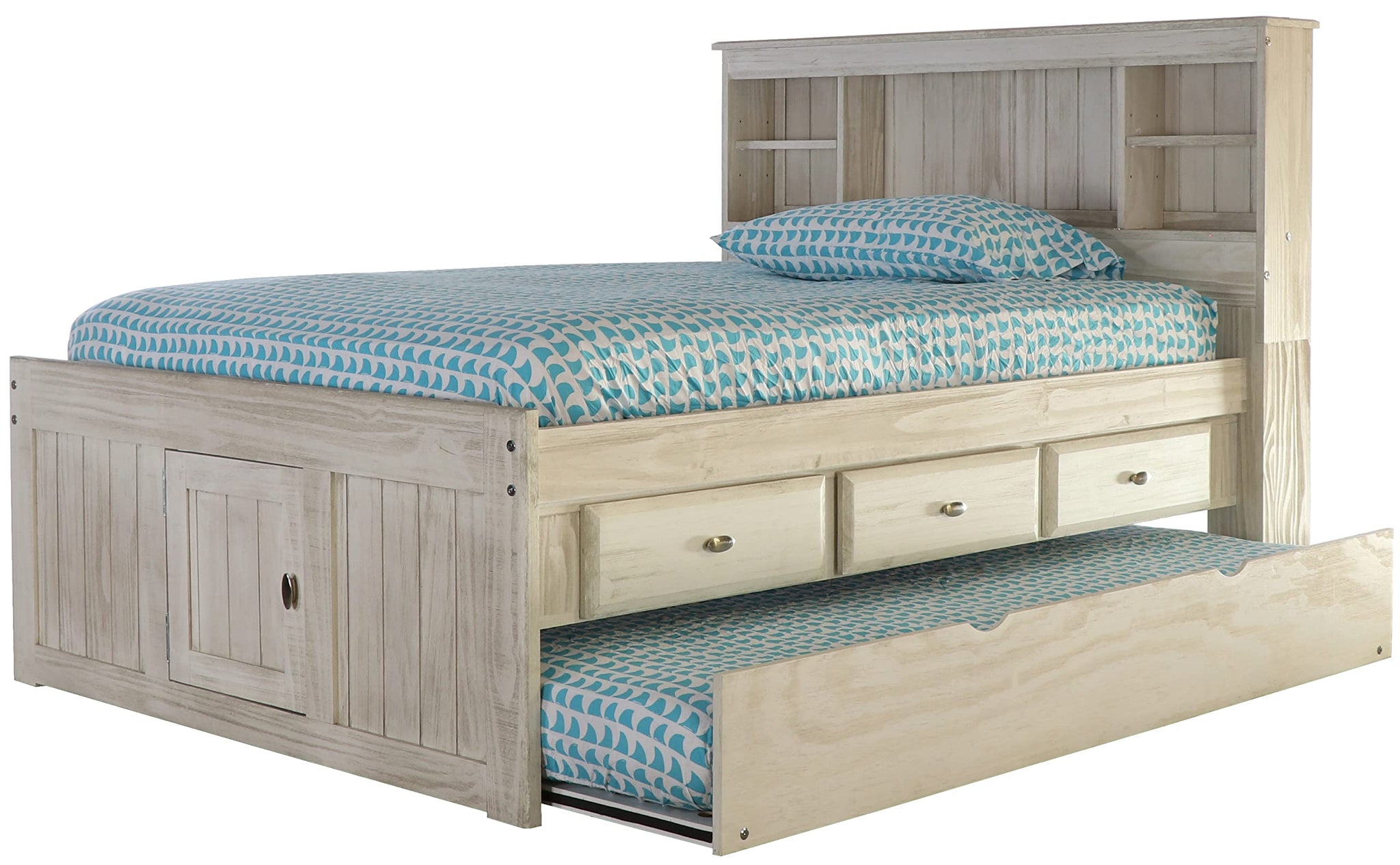 American Furniture Classics Solid Pine Adjustable, Full, Light Ash
