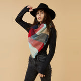 Tickled Pink Aquamarine Blanket Scarf