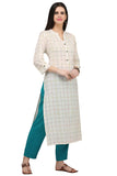 Gosriki Women'S Cotton Kurta (Kur190014-M_Medium_White),white,,B07QGLLKSJ