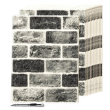 Art3d 10 Pcs 3D Peel and Stick Foam Brick Wall Panels, Gray Stone