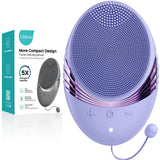 COSLUS Facial Cleansing Brush Face Scrubber : Silicone Waterproof Rechargeable Face Wash Brush, 5 Cleansing Modes, Electric Deep