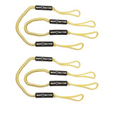 Extreme Max 3006.3233 BoatTector Bungee Dock Line Value 4Pack 4, Yellow/White