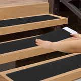 SMILOOL Outdoor Stair Treads Non-Slip Step Strips for Wooden Steps 10 Pack 8x 30Anti Slip Grip Tape Precut for Outside S