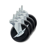 HoneyCanDo SHF01939 4Inch Caster Roller Wheels for HCD Shelving Unit, Set of Four,Black