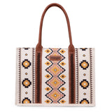Wrangler Tote Bag for Women Aztec Top Handle Satchel Purse Boho Shoulder Handbags with Zipper Western Hobo christmas gift fall c