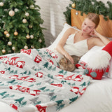 Cozy Bliss Gnome Throw Blanket Spring Blanket Warm Plush Throw Blankets,Ultra Soft Cozy Throw Blankets for Couch,Sofa and Bed(Xm