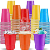 120pcs Plastic Cups, 12oz Colored & Colourful, Disposable Party Cups for Drinks & Snacks at Barbecues & Picnics