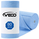Veco Microfiber Cleaning Cloth Roll 80 PCS, 12inch x 12inch