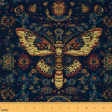 Feelyou Kids Death Moth Fabric by The Yard Kids 3 Yard Western Upholstery Fabric for Chairs Boys Girls Boho Moth Waterproof Outd
