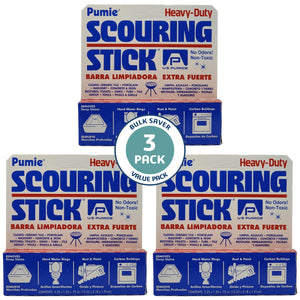 U.S. Pumice Heavy Duty Scouring Stick, 3 Pack, Pumie Pummis Stone, Remove Hard Water Rings, Foot Pumice Stone, Pool Cleaning Sto