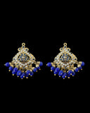 PS549 Ayeza jadau royal blue pearl pendant set ( READY TO SHIP )