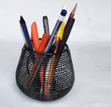 Pure Source India Metal Desk Pen, Pencil, Tea Light candle holder and Other Stationery Organiser Holder for Home, School & Offic