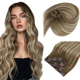 Sunny Hair Clip in Hair Extensions Straight Human Hair Clip in Extensions Remy Clip in Hair Extensions Real Human Hair Extension