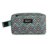 PackIt Freezable Snack Box, Diamond Chevron, Built with EcoFreeze Technology, Collapsible, Zip Closure with Buckle Handle, Desig