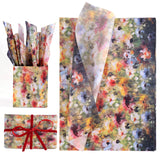Tinoaly 30 Sheet Flower Wrapping Tissue Paper, 19.69x13.78in, Colourful, Ideal for Gift Wrapping, Crafts & Occasional Celebratio