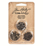 Tim Holtz Ideaology Metal Long Fasteners, 99 per Pack, 7/16 Inches, Antique Finishes, TH92703